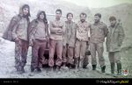 نفر دوم سمت راست برادر سعادتی فرمانده گردان پدافند - پادگان ولی عصر (عج) - لباس پلنگی برادر رستمی - نفرچهارم برادر فتح الله احمدی که برای تغییر و تحویل گردان به منطقه آمده بودند