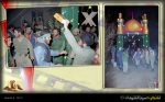 لشکر ۱۰ سیدالشهدا (ع) / بیمارستان خرمشهر / عکس راست: نفر جلویی شهید محمدحسن حسینیان فرمانده گردان المهدی (لباس آبی) و نفر سمت راستش محمد تیموری
